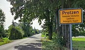 Ortseingang Protzen, Foto: Gemeinde Fehrbellin, Lizenz: Gemeinde Fehrbellin