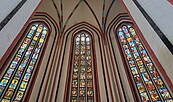 Der gläserne Schatz von St. Marien Frankfurt (Oder): die drei mittelalterlichen Bleiglasfenster., Foto: Henriette Brendler, Lizenz: Kulturbüro FFO/H. Brendler