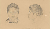 Harry von den Sandwich-Inseln, en face und im Profil nach links.; Werkverzeichnis 1334, Foto: Archiv der Akademie der Künste, Berlin, Lizenz: Archiv der Akademie der Künste, Berlin