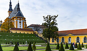 Blick auf die Stiftskirche Sankt Marien in Neuzelle vom Klostergarten aus, Foto: Peter Becker / Stiftung Stift Neuzelle