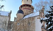 Turm im Schnee, Foto: U. Maeßen, Lizenz: Ulrike Maeßen