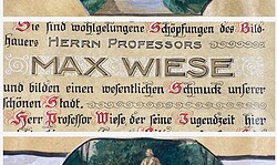 VERANSTALTUNG ANLÄSSLICH DES 100. TODESTAGES VON MAX WIESE (1846-1925)