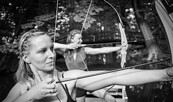 Damen auf dem Bogenkahn , Foto: Albrecht , Lizenz: Studio Spreewald-Spreewaldinsider