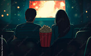 Kinoabend, Foto: kino_leinwand_adobe_stock_1203319591, Lizenz: Adobe