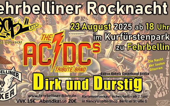 Fehrbelliner Rocknacht 2025 – Livebands, laute Gitarren & pure Energie!