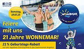 Geburtstagsparty: 21 Jahre WONNEMAR, Foto: WONNEMAR Bad Liebenwerda, Lizenz: WONNEMAR Bad Liebenwerda