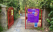 Eingang zum Forstbotanischen Garten Eberswalde, Foto: Matthias Schäfer