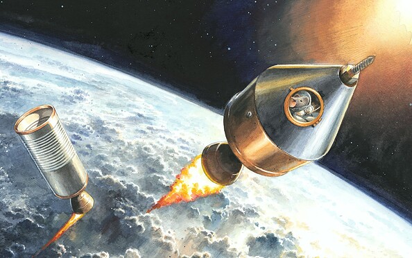 Armstrong - Maus im Mond, Foto: Stiftung Planetarium Berlin/Nord-Süd-Verlag, Lizenz: Stiftung Planetarium Berlin/Nord-Süd-Verlag