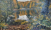 „Regenbogensee – Herbst“, 1938, Öl auf Leinwand, 60,3 x 80,2 cm, Foto: Johannes Hänsch, Lizenz: Museum der Havelländischen Malerkolonie