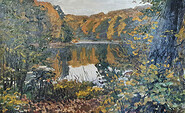 „Regenbogensee – Herbst“, 1938, Öl auf Leinwand, 60,3 x 80,2 cm, Foto: Johannes Hänsch, Lizenz: Museum der Havelländischen Malerkolonie