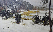 „Winter an der Krummen Lanke“, 1934, Öl auf Leinwand, 65,5 x 78 cm, Foto: Paul Lehmann-Brauns, Lizenz: Museum der Havelländischen Malerkolonie