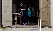 Gesprächsbereit in Raddusch  , Foto: Christiane Schleifenbaum