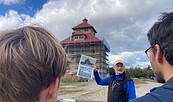Blick auf den historischen Kornspeicher Hobrechtsfelde, Foto: Nicole Newie, Lizenz: Nicole Newie
