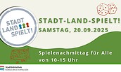 Plakat Stadt Land spielt, Foto: Bibliothek Königs Wusterhausen