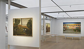 Installationsansicht der Ausstellung Wohnkomplex. Kunst und Leben im Plattenbau, DAS MINSK Kunsthaus in Potsdam 2025. Sammlung Hasso Plattner; Harald Metzkes, © VG Bild-Kunst, Bonn 2025, Foto: Jens Ziehe