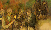 Jon Mincu: Die Musik, Feder und Aquarell, 2001, Foto: Stiftung Kleist-Museum
