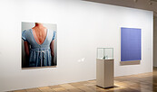 Ausstellungsansicht, gefaltet entfaltet. Werke aus der Sammlung des BLMK, BLMK Frankfurt (Oder), 2025, Foto: Bernd Schönberger, Lizenz: BLMK