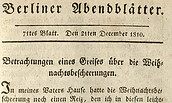 Salon Kleist: Geschichte der Weihnachtslieder mit Klaviermusik