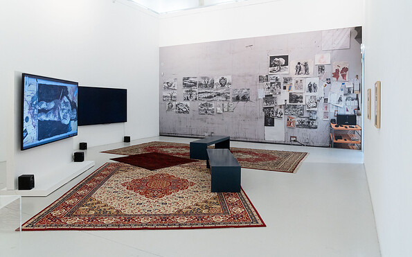 Ausstellungsansicht, William Kentridge. Self-Portrait as a Coffee-Pot, BLMK Cottbus, 2025, Foto: Bernd Schönberger, Lizenz: BLMK