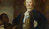 Pieter Nason: Prinz Johann Moritz von Nassau-Siegen, im Hintergrund ein junger schwarzer Diener (Detail), Foto: Wolfgang Pfauder, Lizenz: SPSG
