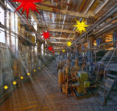 Fabrikleuchten, Foto: Herrnhuter Sterne/Ruppert, Lizenz: Herrnhuter Sterne/Ruppert