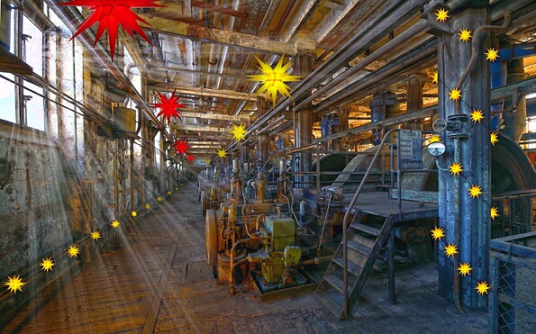 Fabrikleuchten, Foto: Herrnhuter Sterne/Ruppert, Lizenz: Herrnhuter Sterne/Ruppert