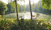 Blick auf den herbstlichen Karpfenteich, Foto: Ute Bernhardt, Lizenz: Ute Bernhardt
