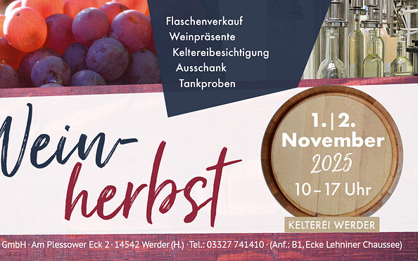 Flyer Weinherbst, Foto: Weinbau Dr. Lindicke, Lizenz: Weinbau Dr. Lindicke