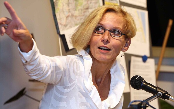 Kriminalautorin Franziska Steinhauer ist im Museum Schloss Doberlug zu Gast. , Foto: Michael Helbig, Lizenz: Michael Helbig