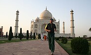 Robby Clemens am Taj Mahal, Foto: Robby Clemens