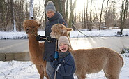 Winterwanderung mit Alpakas, Foto: Die Alpakaflüsterin, Lizenz: Alpaca Finca Spreewald