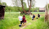 Freiluftmalerei im Freilandmuseum Lehde, Foto: Matzke
