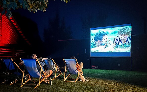 Kino unterm Sternenhimmel im Freilandmuseum Lehde, Foto: Gall, Lizenz: Museum OSL