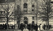 Die zerstörte Synagoge am Wilhelmplatz, Foto: Hans Weber, Lizenz: Potsdam Museum