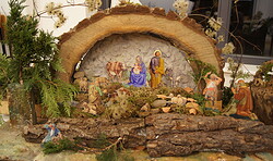 Traditioneller Weihnachtskrippenweg in der Hauptstraße Doberlug