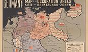 Karte der Besatzungszonen 1945–1949, Foto: Stiftung Gedenkstätte Lindenstraße, Lizenz: © Stiftung Gedenkstätte Lindenstraße