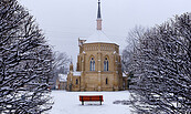 Alte Neuendorfer Kirche im Schnee, Foto: Förderverein Alte Neuendorfer Kirche , Lizenz: Förderverein Alte Neuendorfer Kirche