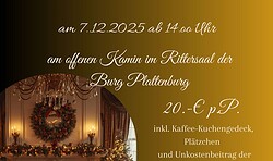 Adventskaffee am Kamin mit Geige und Klavier