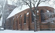St. Marienkirche im Schnee , Foto: J. Warnei, Lizenz: Tourismusverein Angermünde e.V.