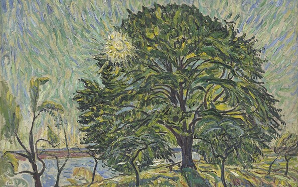 Theo von Brockhusen, Schill-Linde in Baumgartenbrück, 1914 (Ausschnitt), Foto: Buchheim Museum der Phantasie, Bernried am Starnberger See