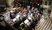 Posaunenchor und Kantorei in der Kreuzkirche, Foto: Michael Klink, Lizenz: Evangelische Kirchengemeinde Königs Wusterhausen