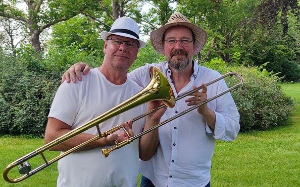 Karsten Noack und Hellmuth Henneberg, Foto: Daniela Kühn, Lizenz: Amt Burg (Spreewald)