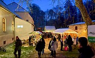 Adventsmarkt Historische Mönchmühle Abendstimmung, Foto: Antonia Bahr, Lizenz: Historische Mönchmühle e.V.