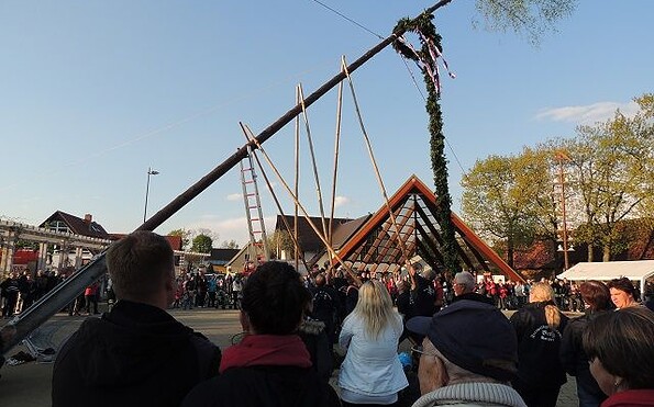 Maibaumaufstellen, Foto: Aline Gubella, Lizenz: Aline Gubella
