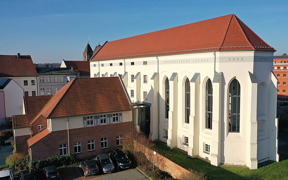 Kulturkirche Luckau mit dem Niederlausitz-Museum, Foto: Luftaufnahmen Luckau, Lizenz: Luftaufnahmen Luckau