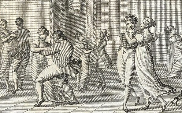 Historische Tanzszene, Foto: SPSG, Lizenz: SPSG