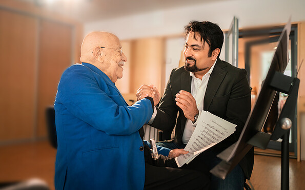 Giora Feidman und Majid Montazer, Foto: Kai Weise, Lizenz: MACC Management GmbH