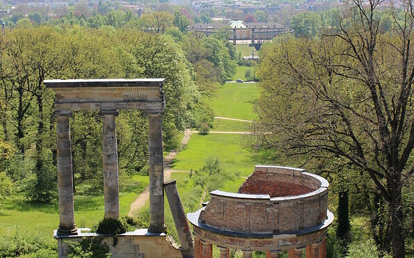 Aussicht vom Normannischen Turm auf dem Ruinenberg, Foto:  Alisha Sojka, Lizenz: SPSG
