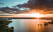 Sonnenuntergang am Trebelsee, Foto: Steven Ritzer, Lizenz: Tourismusverband Havelland e.V.