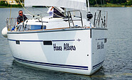 Mitsegeln auf einer 10 Meter Segelyacht in Brandenburg auf dem Scharmützelsee, Foto: Steffen Lelewel, Lizenz: AHOI Mitsegeln